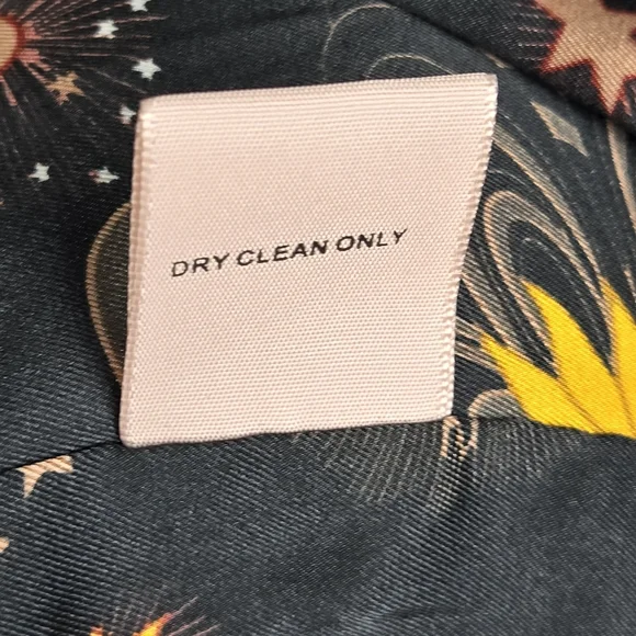 Philosophy Womens Size 6 Green Waffle Knit Celestial Print Lined Blazer Jacket - Picture 12 of 13